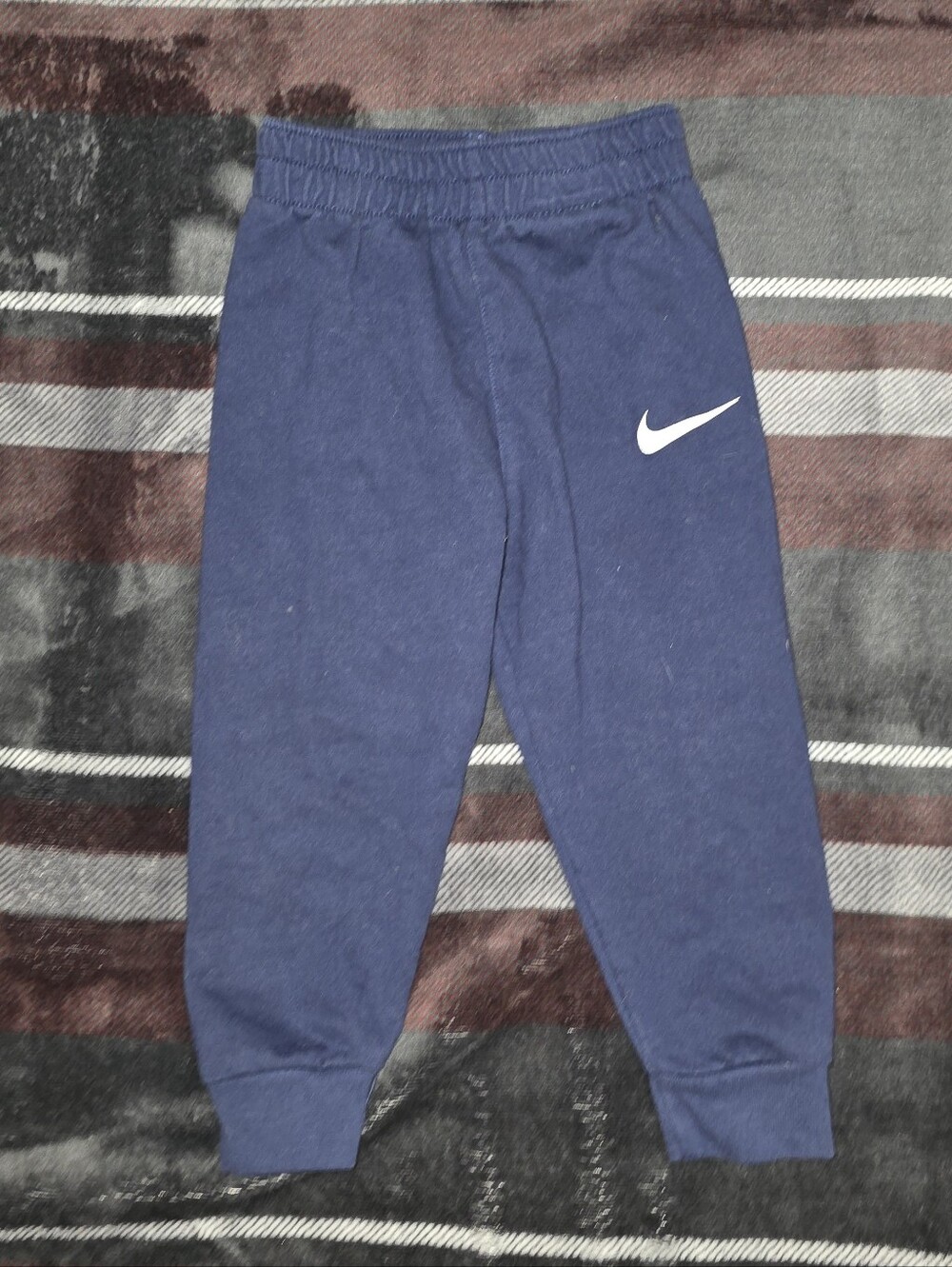 Nike Boys Navy Sweatpants with White Swoosh